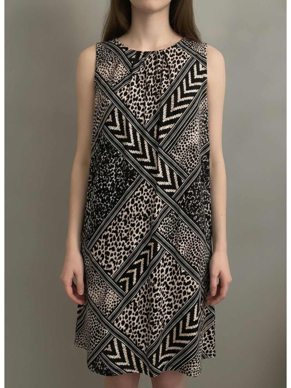 New Without Tags | Jaclyn Smith | Sz L | Mixed Print Shift Dress